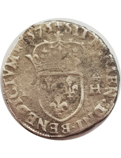 HENRI III (1574-1589) TESTON 1575 A (Paris) 3ème type B+