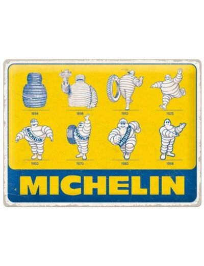Plaque métal rétro Michelin, Logos - NA23359 - 40 x 30 cm