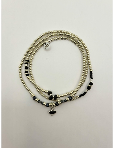 BRACELET MULTIRANGS SAND SILVER VERTUS