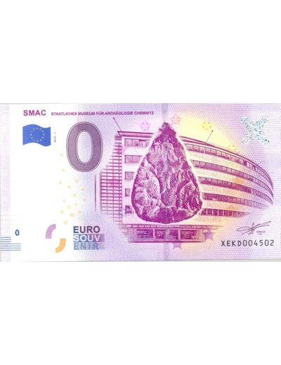 ALLEMAGNE 2019-1 SMAC BILLET SOUVENIR 0 EURO TOURISTIQUE  NEUF