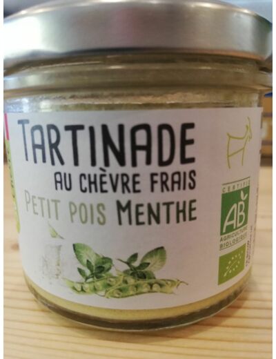 Tartinade chèvre petit pois menthe