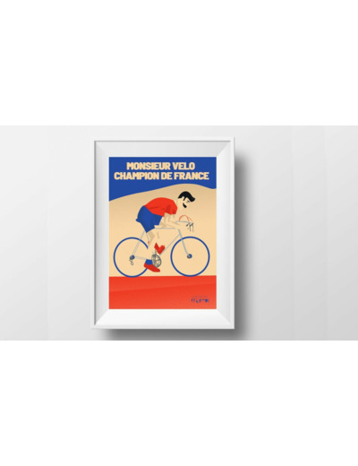 Affiche Cyclisme Vintage "Monsieur Vélo"