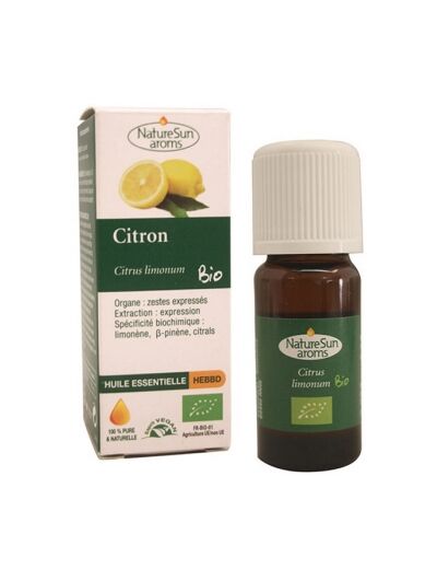 Huile essentielle de citron bio 10ml