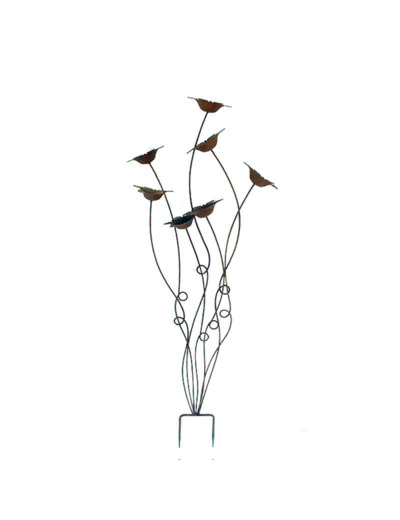 Tuteur décoratif avec fleurs 49x11x120cm