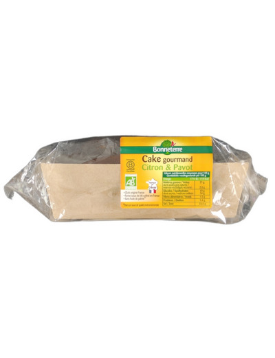 Cake Gourmand Citron et Pavot 250g Bio