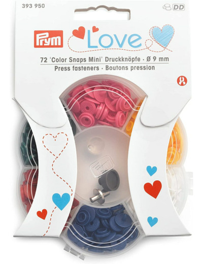 Prym Love Snaps Mini boîte 6 couleurs + kit d'outils 72 pièces, multicolore, taille unique