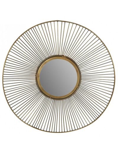 Miroir acier doré Mélanie 48cm