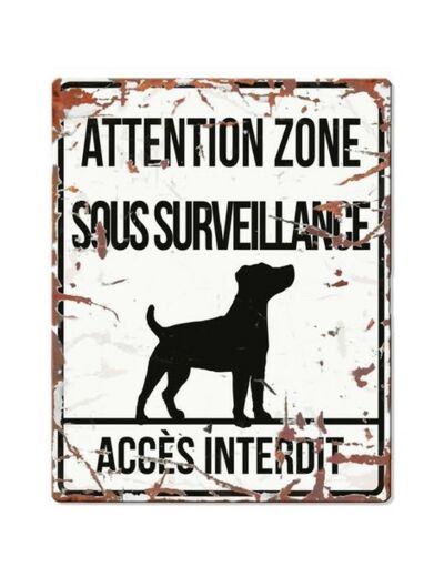 Plaque "Attention" Jack Russel - 4 formats