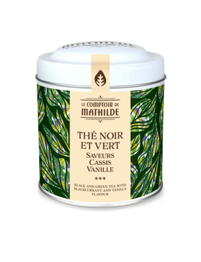 Thé Noir et Vert Cassis Vanille - 100g