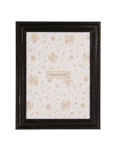 Cadre photo noir bois 14x2x19cm