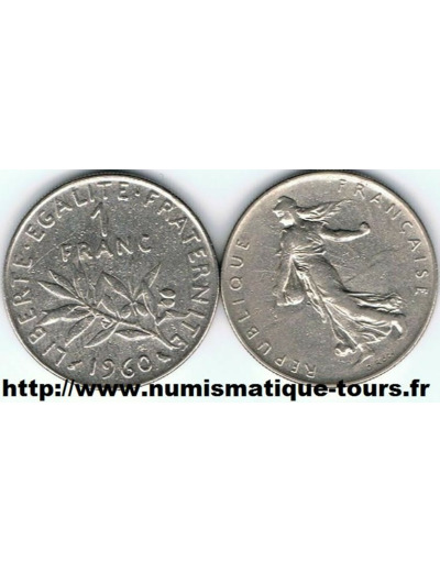 FRANCE 1 FRANC ROTY 1960 TTB