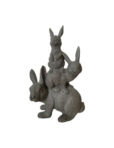 Statuette 3 lapins 22x10x32cm