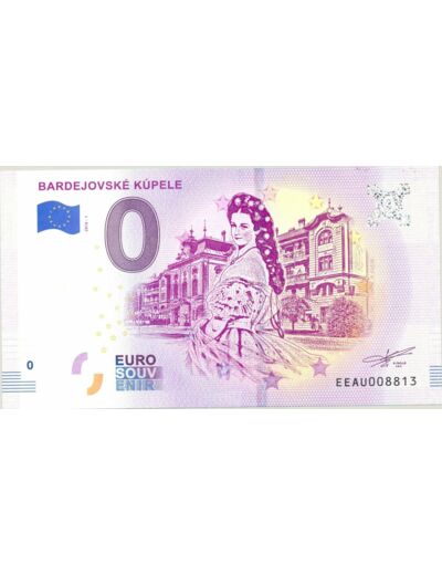 SLOVAQUIE 2018-1 BARDEJOVSKE KUPELE BILLET SOUVENIR 0 EURO TOURISTIQUE NEUF