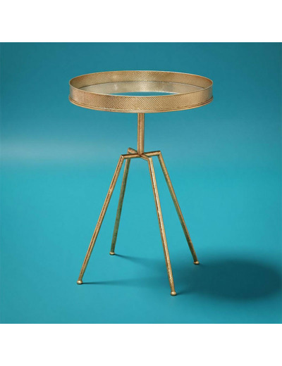 Table d'Appoint Ciara Fer doré 72x50cm