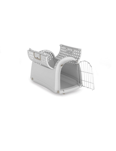 Cage de transport "LINUS CABRIO", Gris - 52,5 x 32 x 34,5 cm