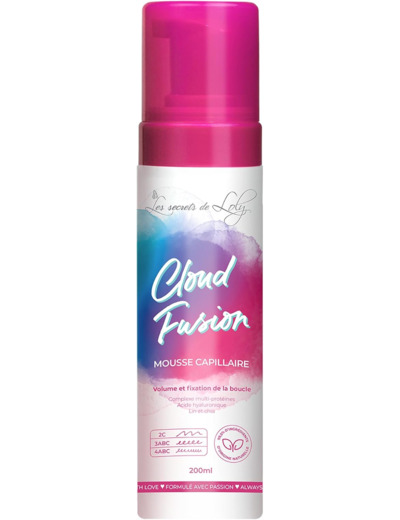 Les Secrets De Loly – Cloud Fusion – Mousse Coiffante – Fixation Cheveux Longue Durée – Hydratation Naturelle – 99,5% Ingrédients Naturels – 200ml