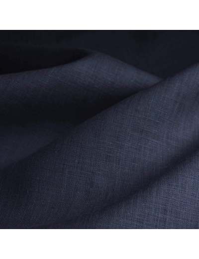 LIN LAVÉ X 3 MÈTRES BLEU MARINE