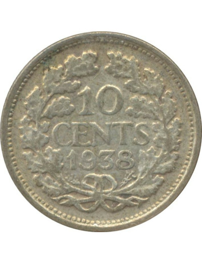 PAYS-BAS HOLLANDE 10 CENTS 1938 TTB N1