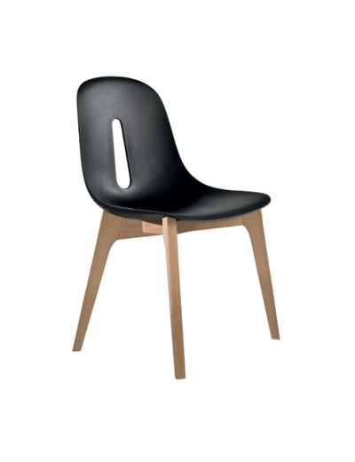 Chaise bois et polyuréthane WOODY