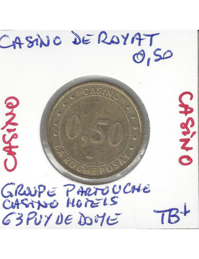 63 PUY DE DOME ( royat ) CASINO 0.50 FRANCS TB+