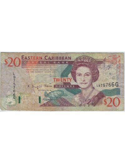 EASTERN CARIBBEAN (ILE GRENADE) 20 DOLLARS 1994 SERIE L TB+ 66G