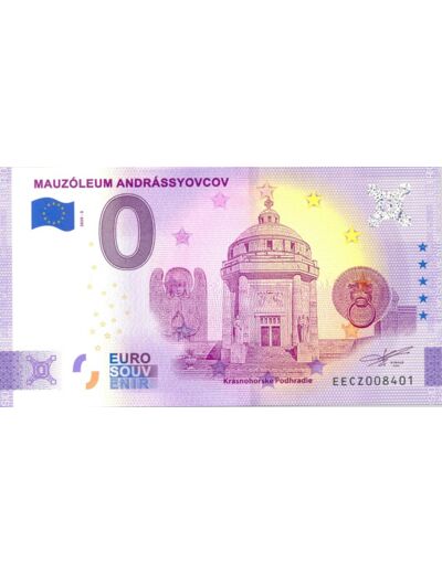 SLOVAQUIE 2020-2 MAUZOLEUM ANDRASSYOVCOV (ANNIVERSAIRE) BILLET SOUVENIR 0 EURO