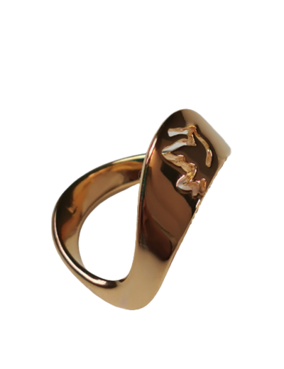 Bague en Plaqué Or Taille 50 - COLOMBE AJOUREE