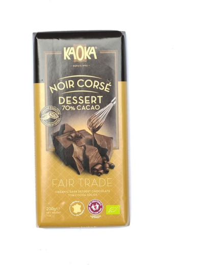 Chocolat noir corse dessert 70% 200g KAOKA