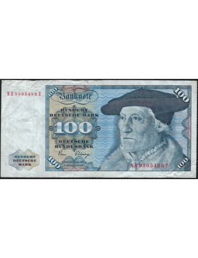 ALLEMAGNE 100 DEUTSCHE MARK 2-1-1980 SERIE NH Z TTB (W34d)