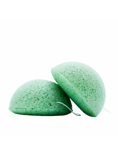 Eponge Konjac visage au thé vert