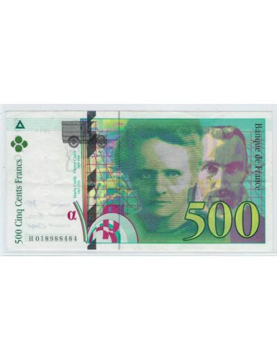 FRANCE 500 FRANCS P.M.CURIE 1994 Alphabet H 018988484 SPL