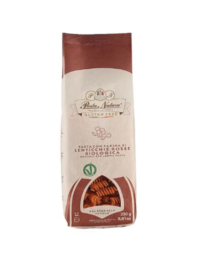 Pâtes Sans Gluten aux Lentilles Rouges Bio 250g