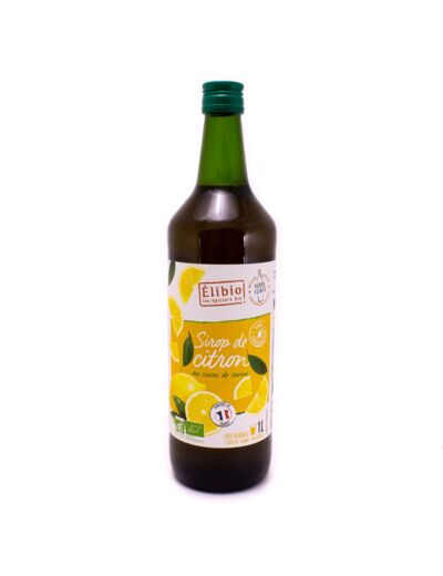 Sirop de Citron au Sucre de Canne Bio 1L