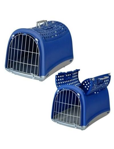 Cage de transport "Linus Cabrio" Bleu - 50 x 32 x 34.5cm