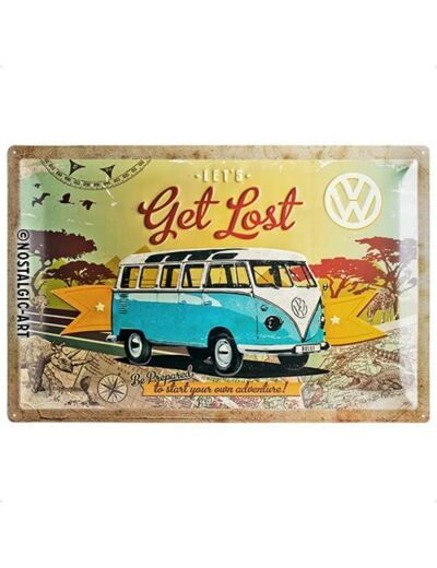 Plaque metal - Volkswagen Combi - VW - 30x40 cm - Nostalgic-art.