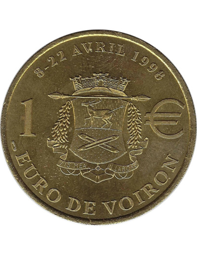 EURO TEMPORAIRE 1 EURO DE VOIRON 1998 UNC