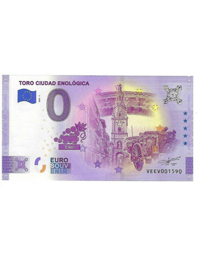 ESPAGNE 2021-1 TORO CIUDAD ENOLOGICA BILLET SOUVENIR 0 EURO TOURISTIQUE  NEUF