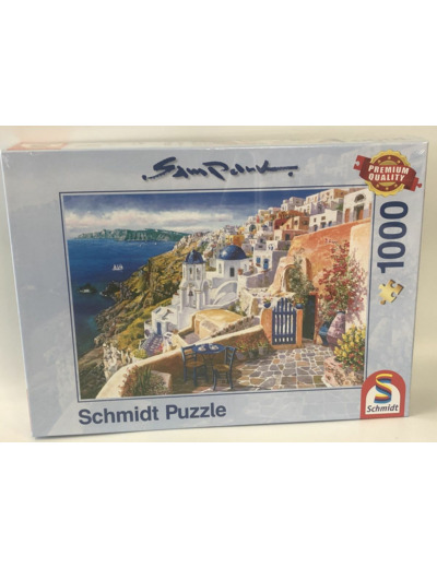 PUZZLE 1000 PIECES VUE DE SANTORIN de chez SCHMIDT BOITE NEUVE