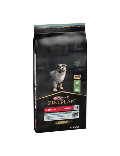 PRO PLAN Medium Puppy Sensitive Digestion, Agneau - 12KG