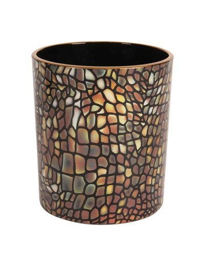 Photophore mosaïque multicolore verre 10x10x10cm