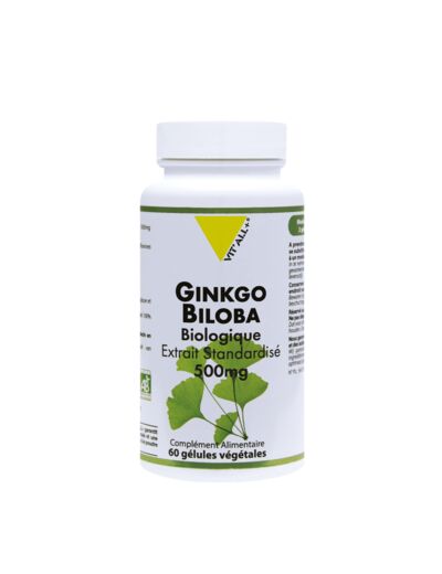 Ginkgo Biloba Bio-500mg-60 gélules-Vit'all+