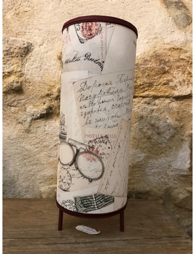 Lampe  cylindrique en papier *monument parisien*