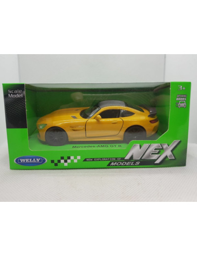 MERCEDES AMG GT R JAUNE WELLY 1/32 1/38 BOITE NEUF