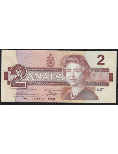 CANADA 2 DOLLARS 1986 SERIE BRE TTB+ (W94b)