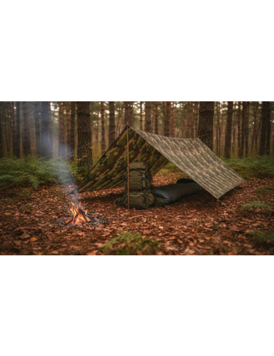 Bâche Bivouac Ultra-Light 2x3 m Imperméable Camo CE