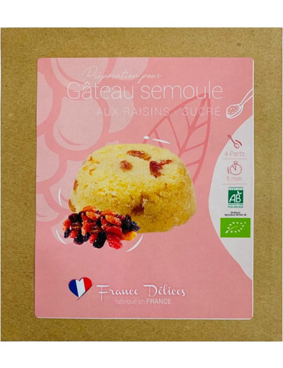 Gâteau de semoule raisins 70g FRANCE DELICES