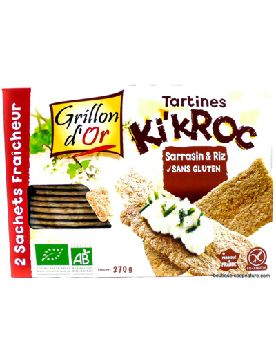 Tartines Ki'Kroc Sarrasin Riz Bio 270g