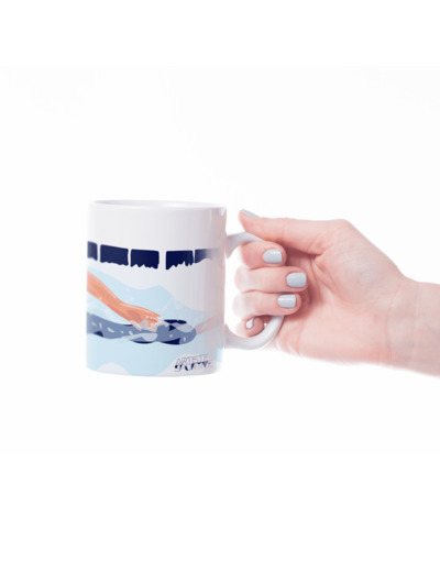 Tasse ou mug de natation vintage "Le Crowl" - Personnalisable