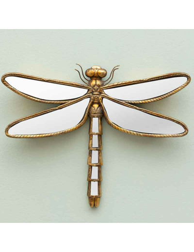 Miroir libellule doré 35x26x3cm