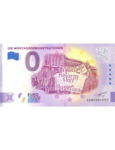 ALLEMAGNE 2020-32 DIE MONTAGSDEMONSTRATIONEN BILLET SOUVENIR 0 EURO TOURISTIQUE